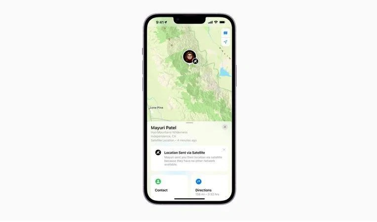 万州苹果14维修分享iPhone14系列中 FindMy功能通过卫星分享位置方法教程 