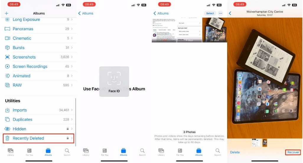 万州苹果14维修分享 iPhone14 上恢复已删除的照片 