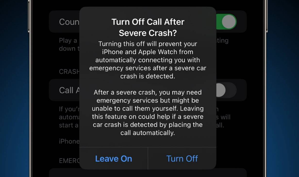 万州苹果14维修分享 iPhone 14 和 Apple Watch 上关闭崩溃检测 